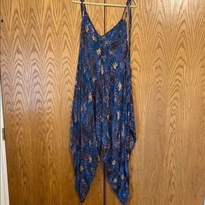 We the Free Blue Floral Sleeveless Romper